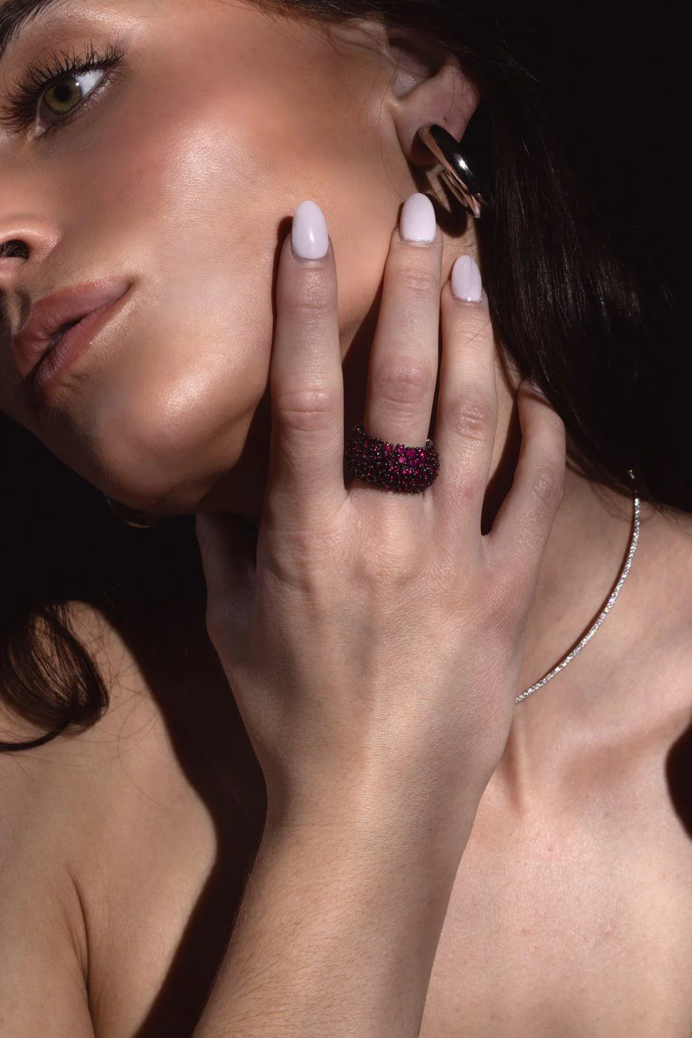 Ruby Flex Ring - White Gold - Image 3
