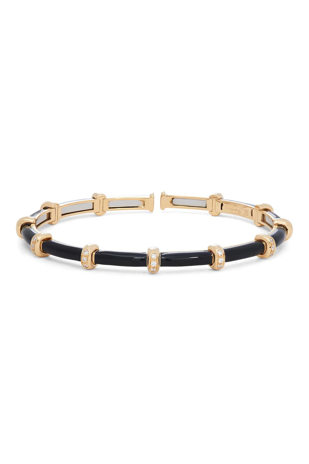 Small Carly Black Enamel Diamond Bracelet
