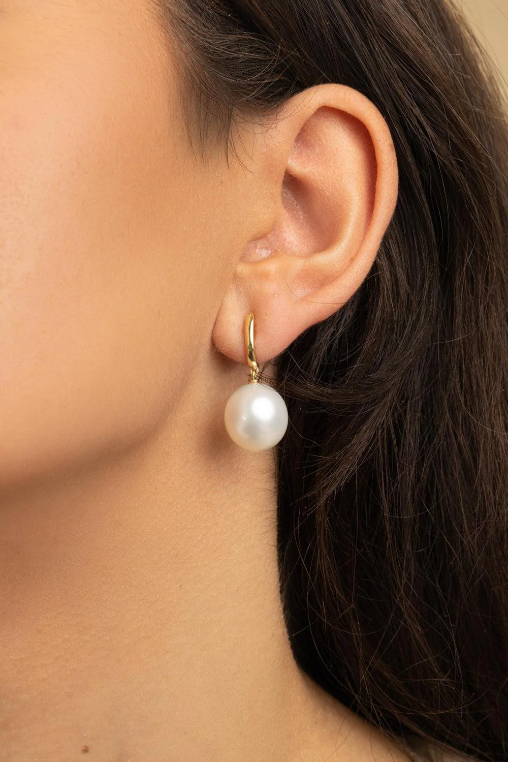 South Sea Pearl Hook Earrings - Image 3