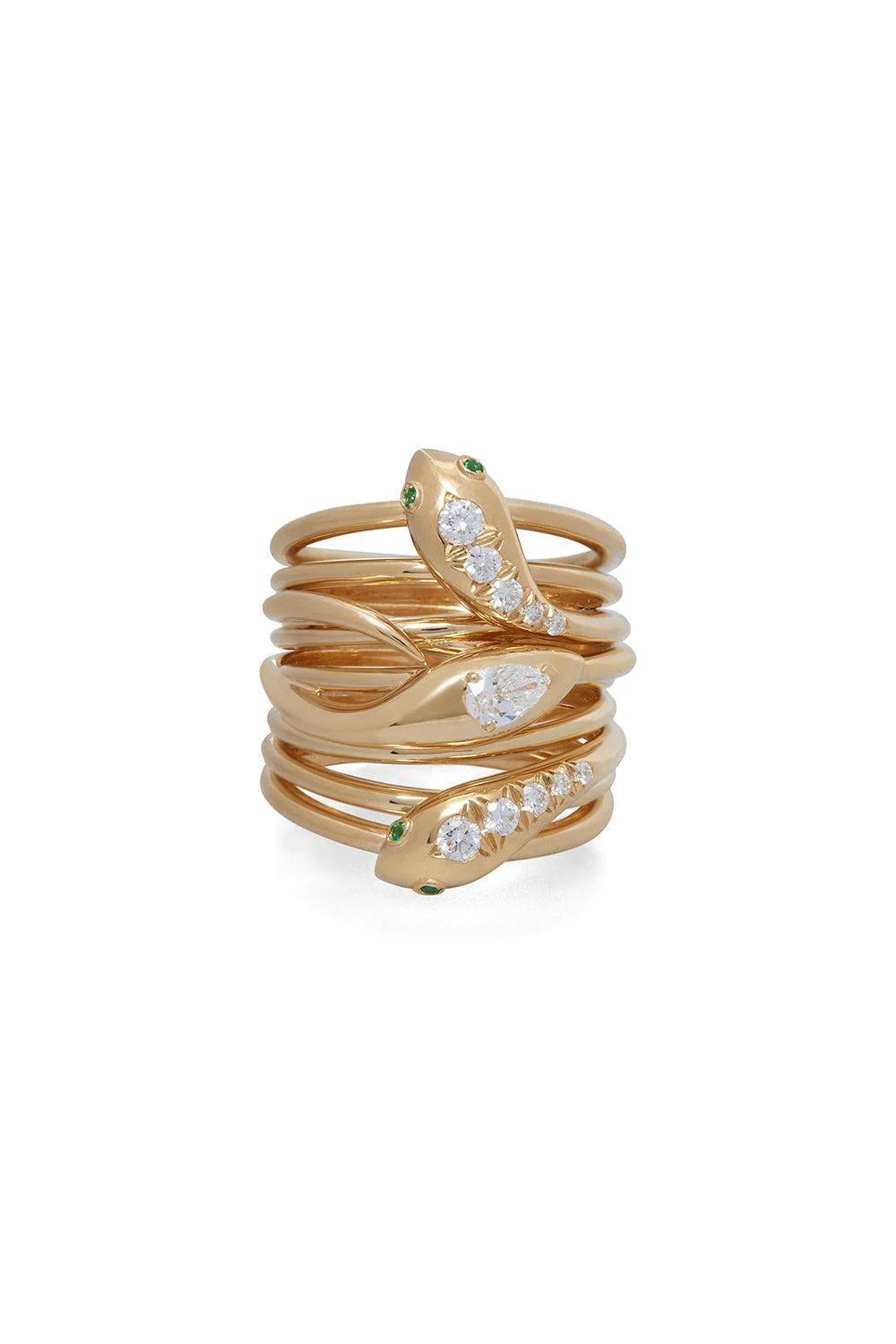 Three Headed Serpentine Ring