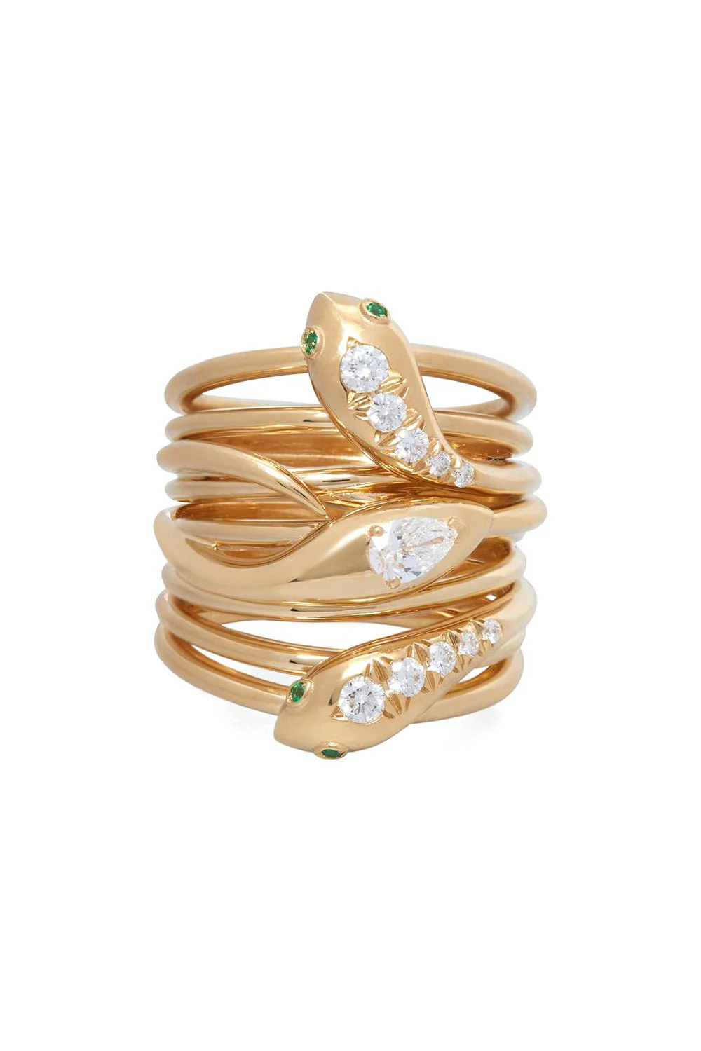 Three Headed Serpentine Ring