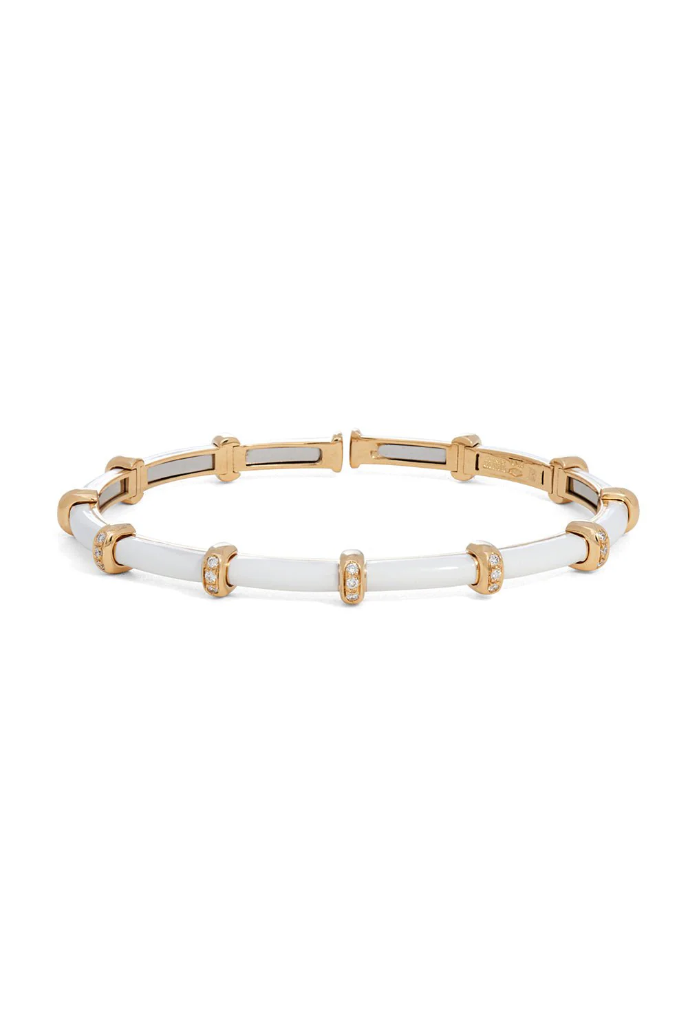 White Enamel Bar Carly Bracelet