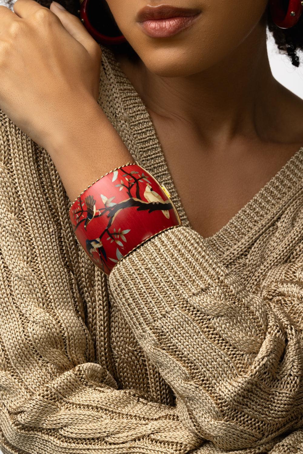 Bird Branch Marquetry Bracelet - Image 4