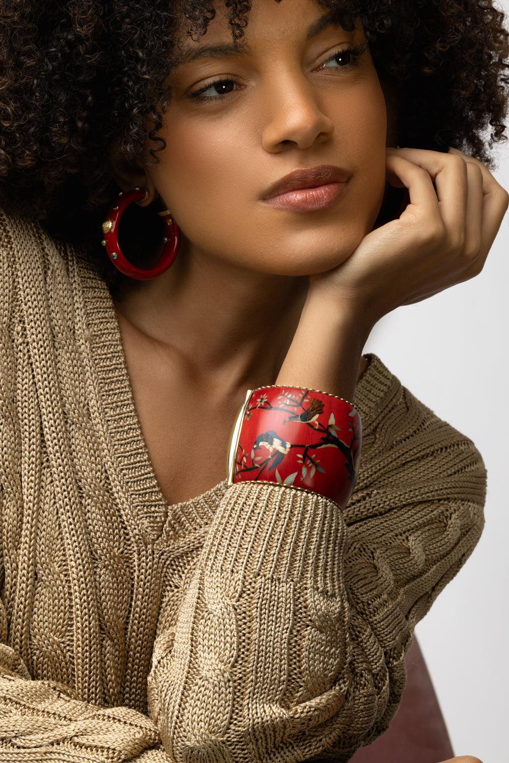 Bird Branch Marquetry Bracelet - Image 5