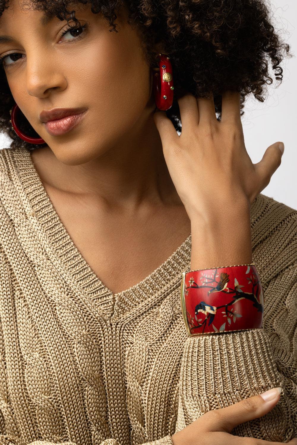 Bird Branch Marquetry Bracelet - Image 6