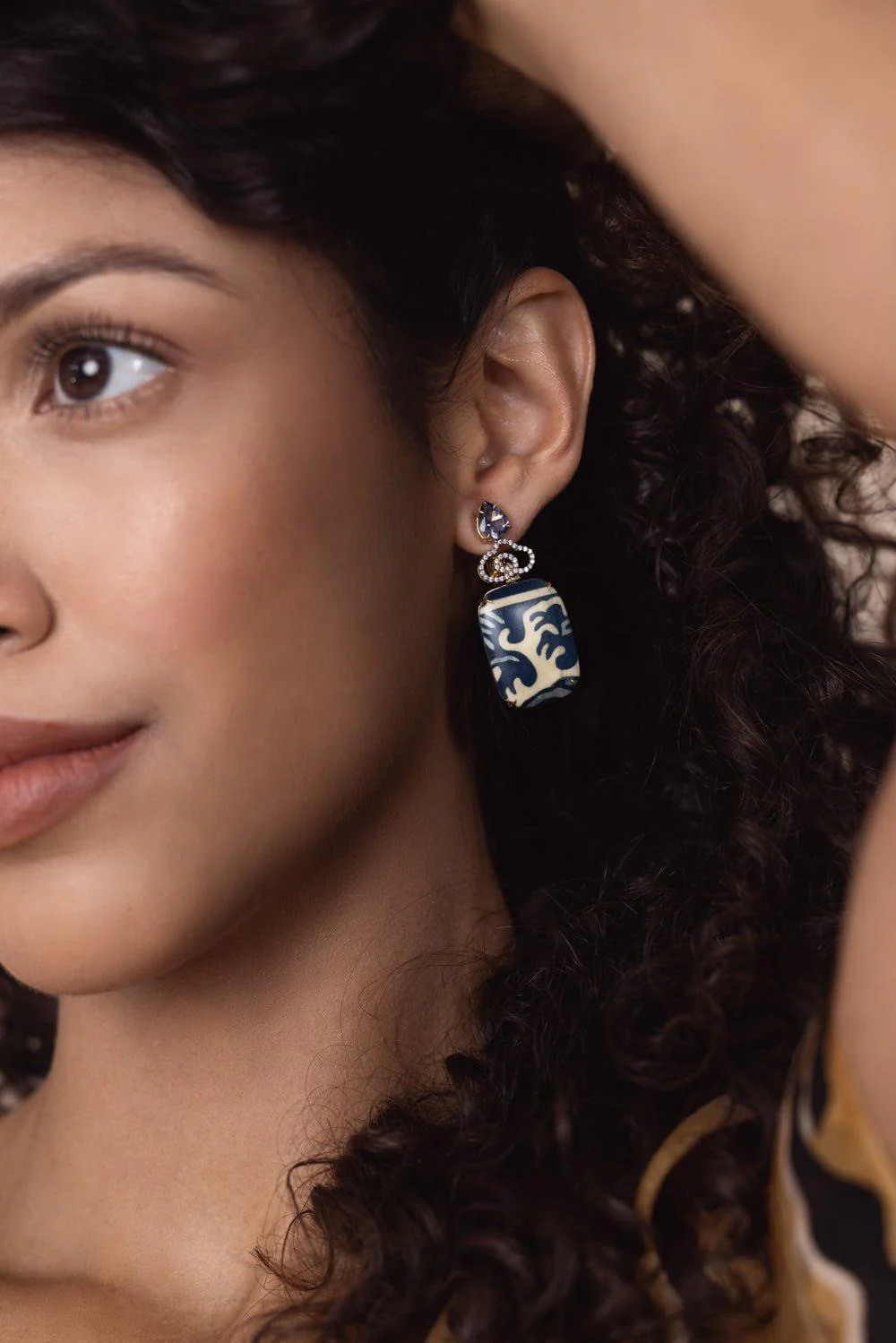 Blue Marquetry Lolite Earings - Image 4