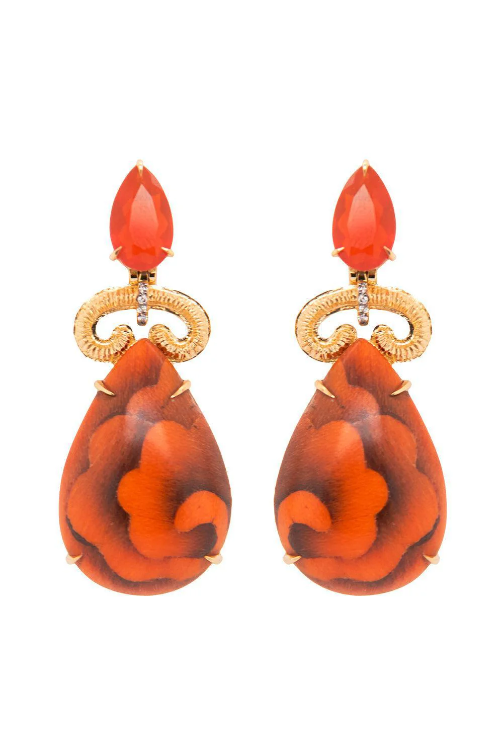Cloud Marquetry Earrings