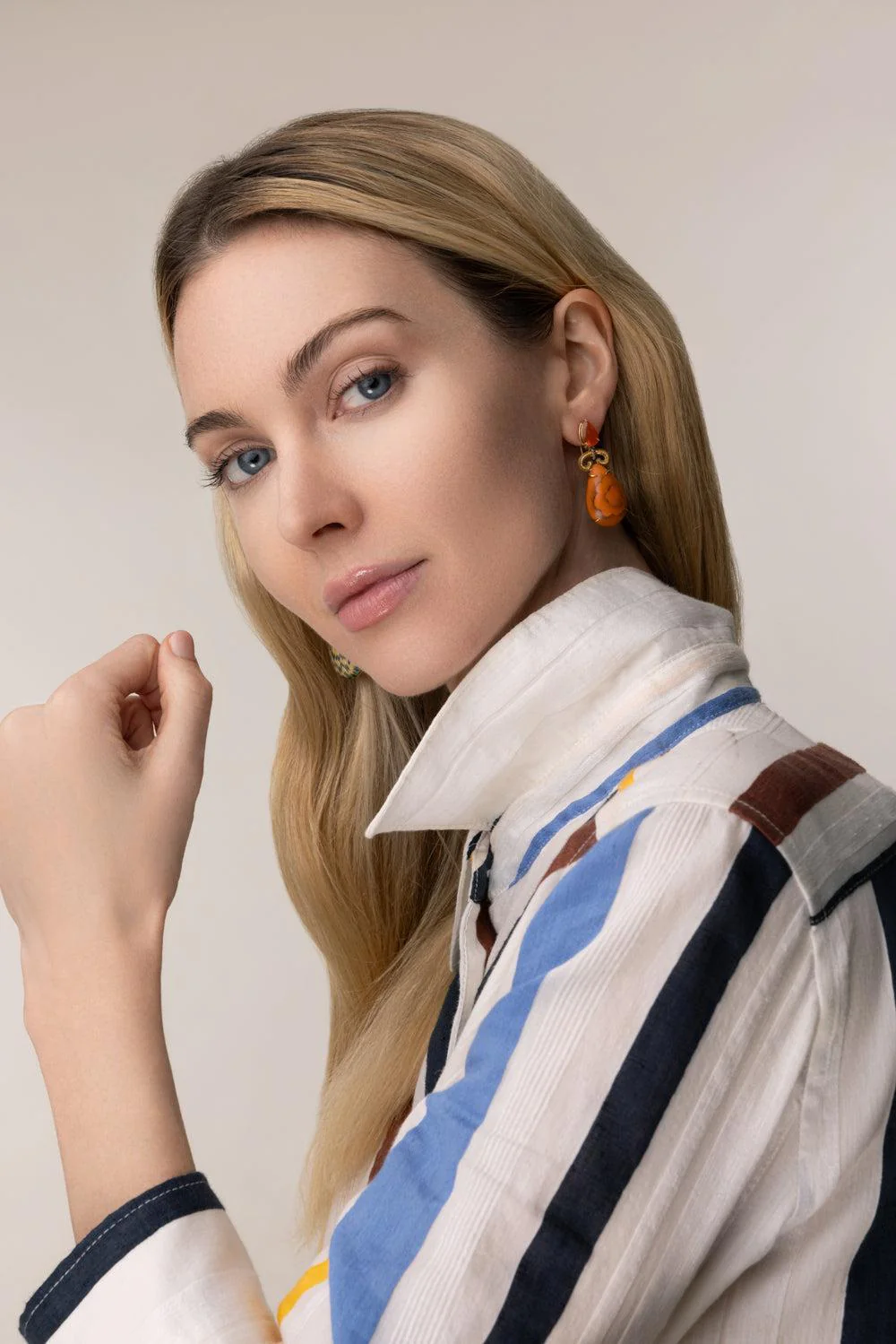 Cloud Marquetry Earrings - Image 3