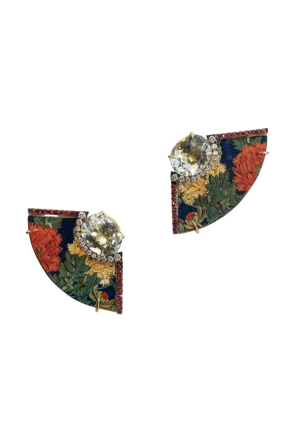 East West Miniature Painting Earrings