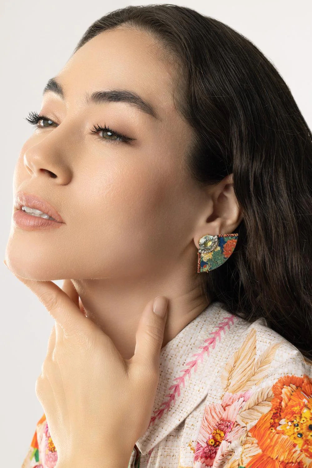 East West Miniature Painting Earrings - Image 2