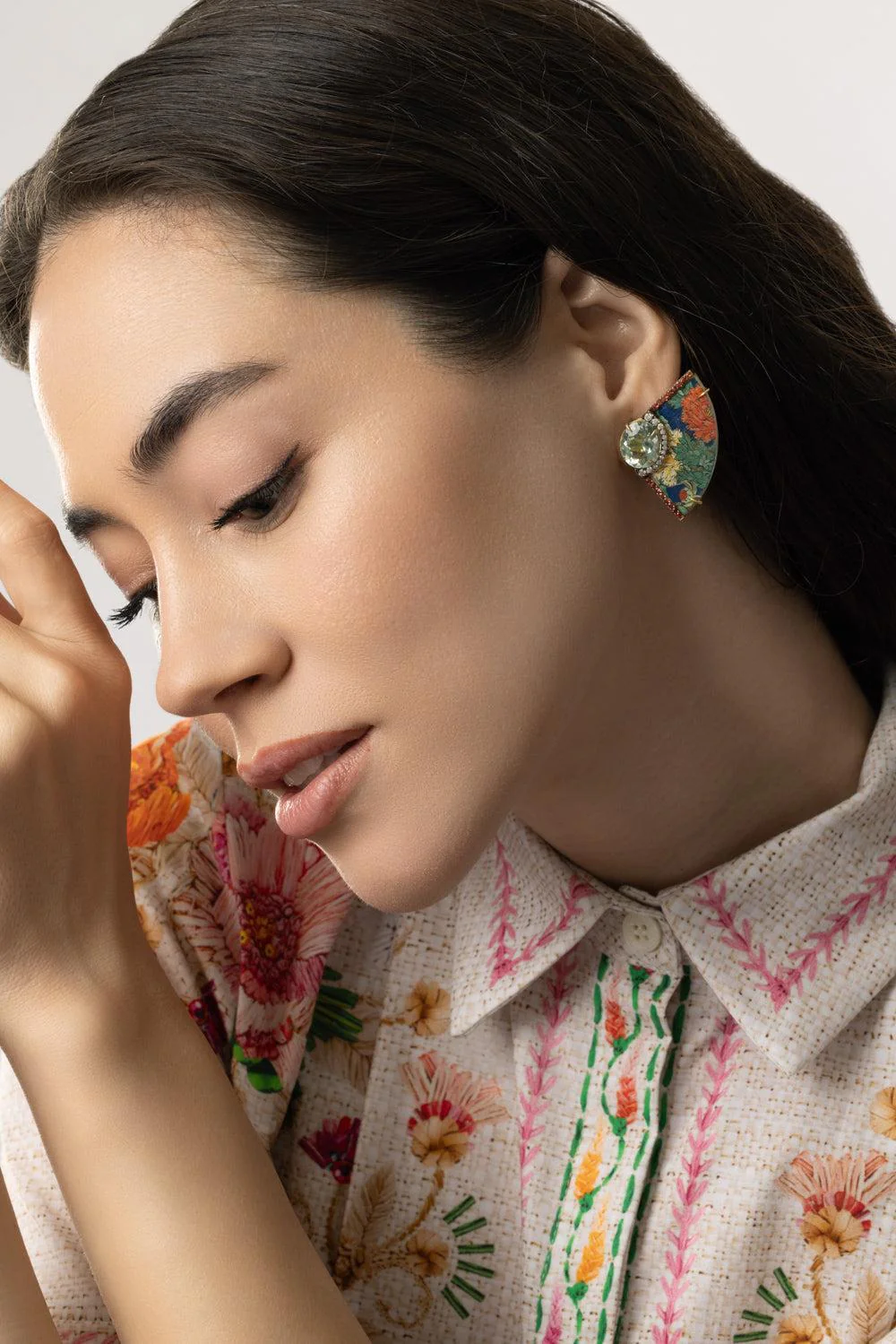 East West Miniature Painting Earrings - Image 3