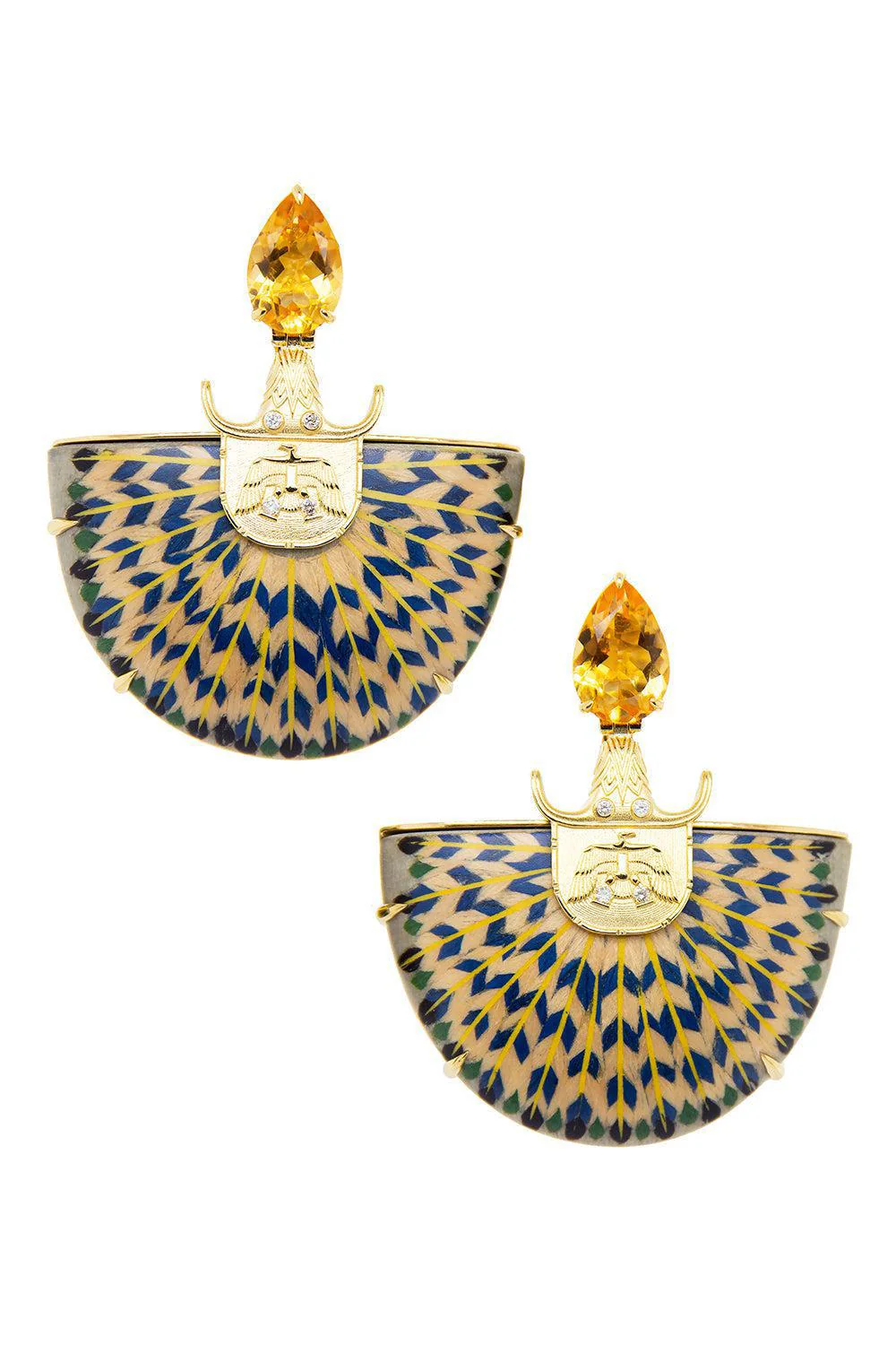 Egypt Marquetry Earrings