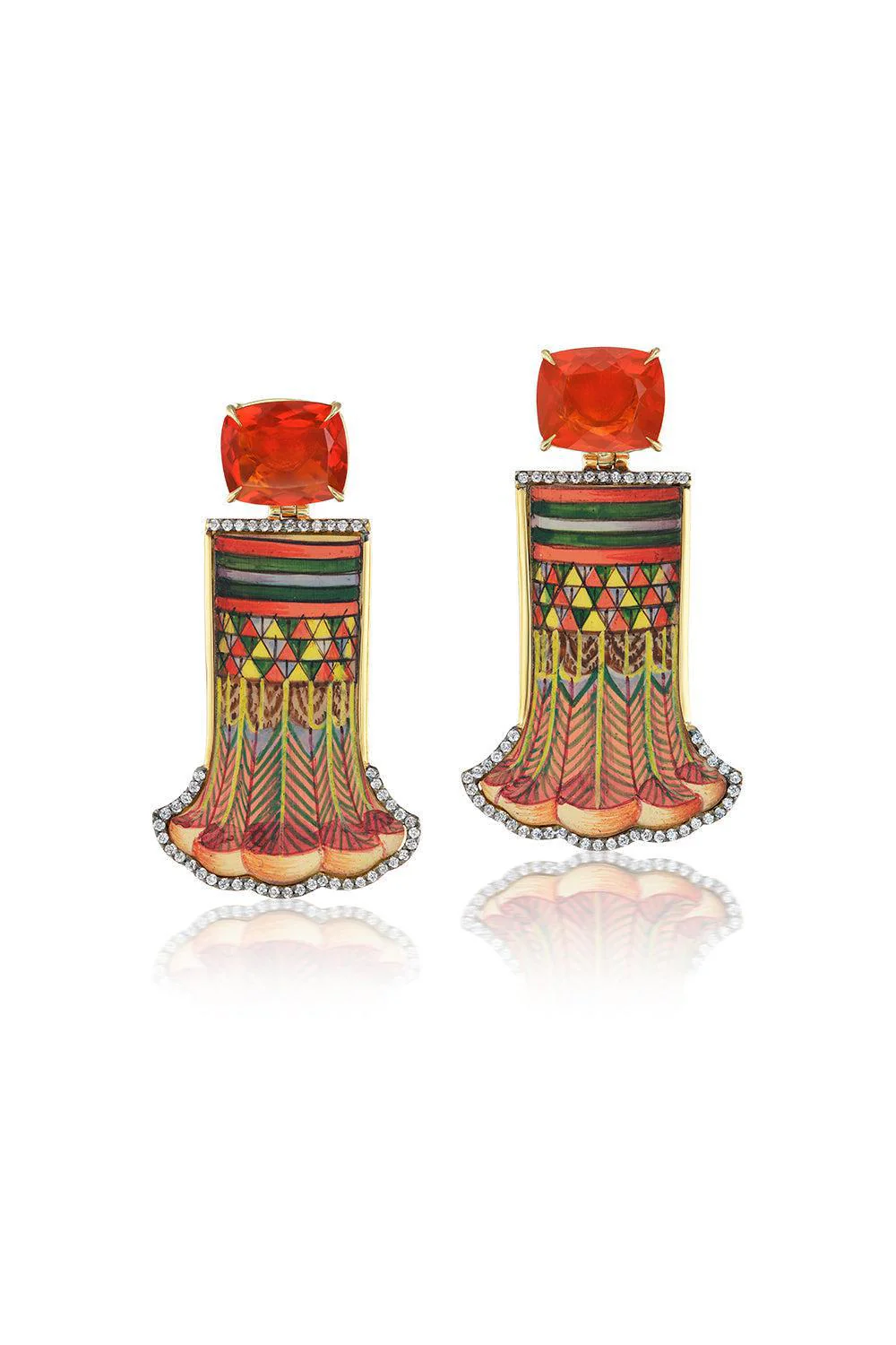 Miniature Egyptian Column Earrings