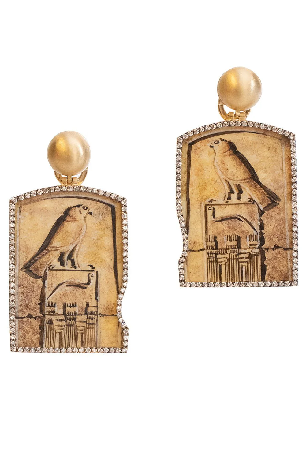 Miniature Painting Horus Earrings