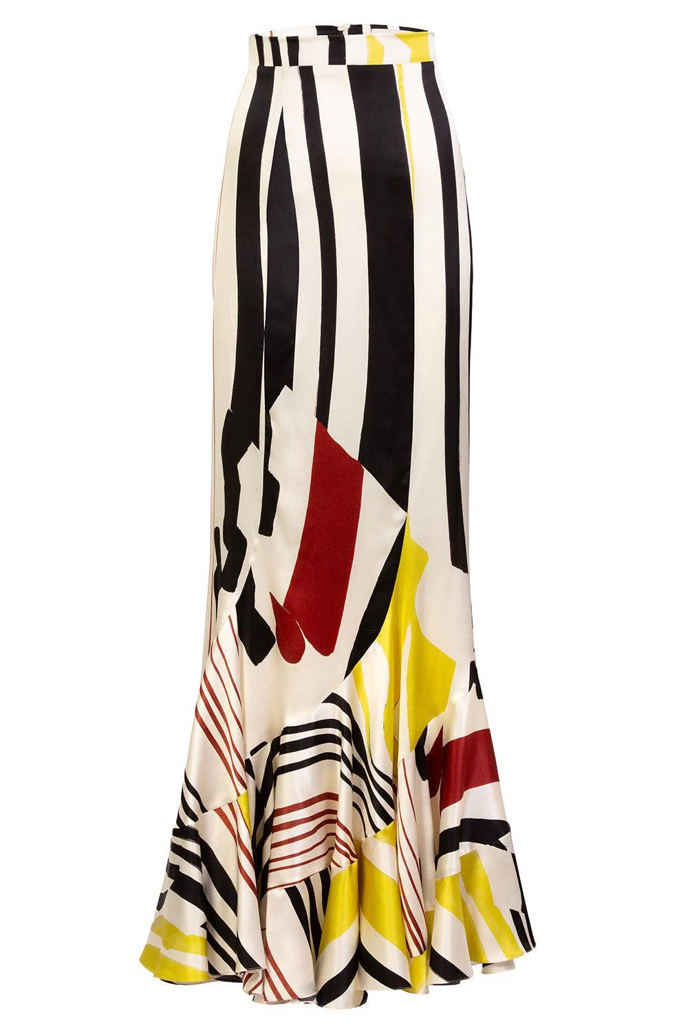 Florina Skirt - Distorted Multicolor Stripes
