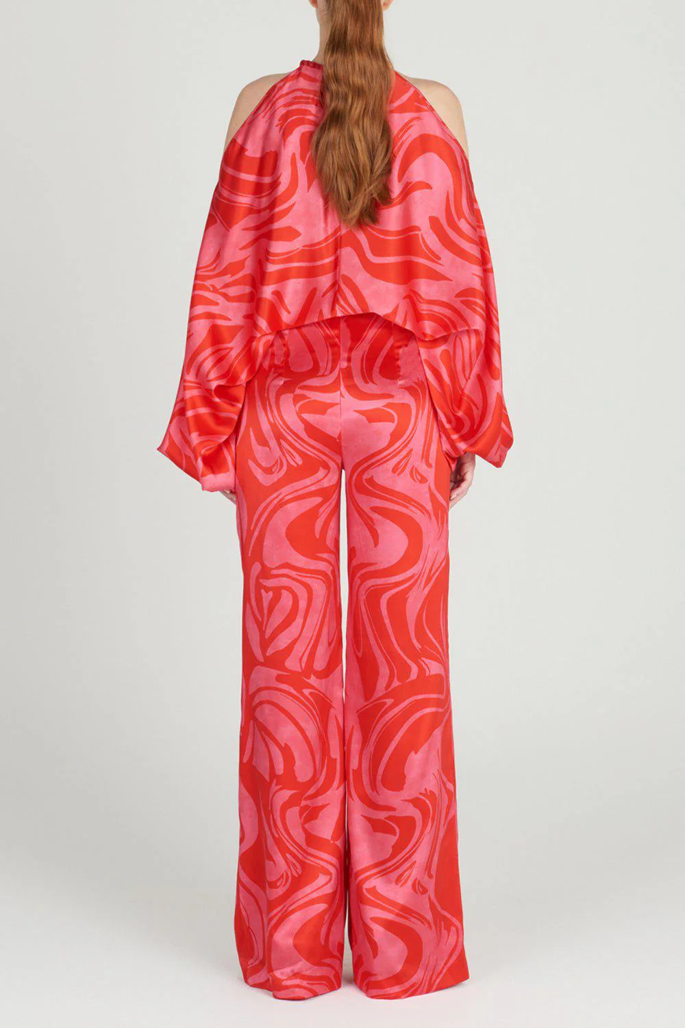 Janina Blouse - Pink Red Marble - Image 3
