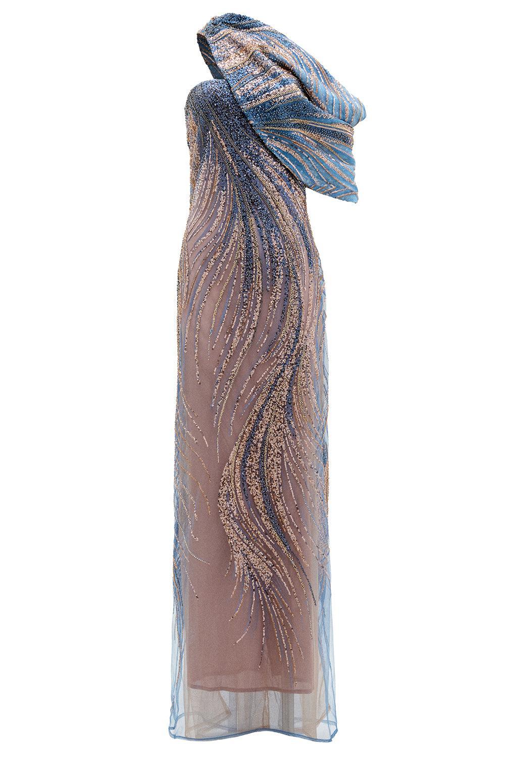 Rayo De Luna Sequin Gown