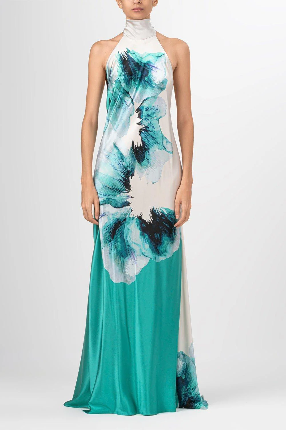 Sherry Dress - Aqua Abstract Wave - Image 3