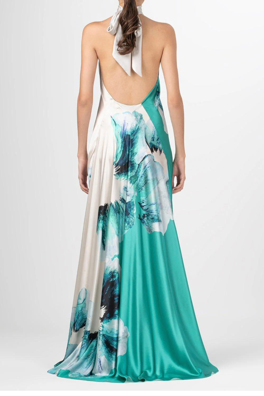 Sherry Dress - Aqua Abstract Wave - Image 4