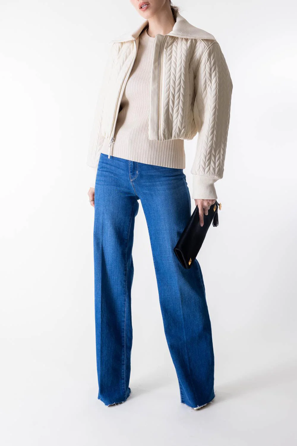 Palmer Quilted Cropped Jacket - Image 2