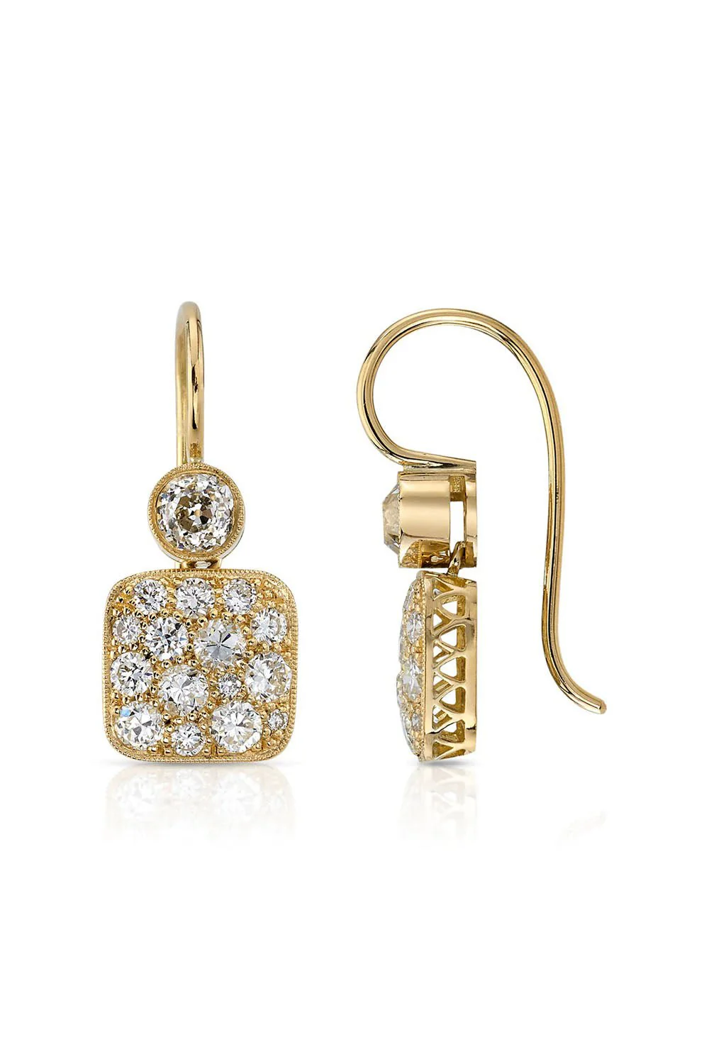 Cobblestone Double Drop Earrings