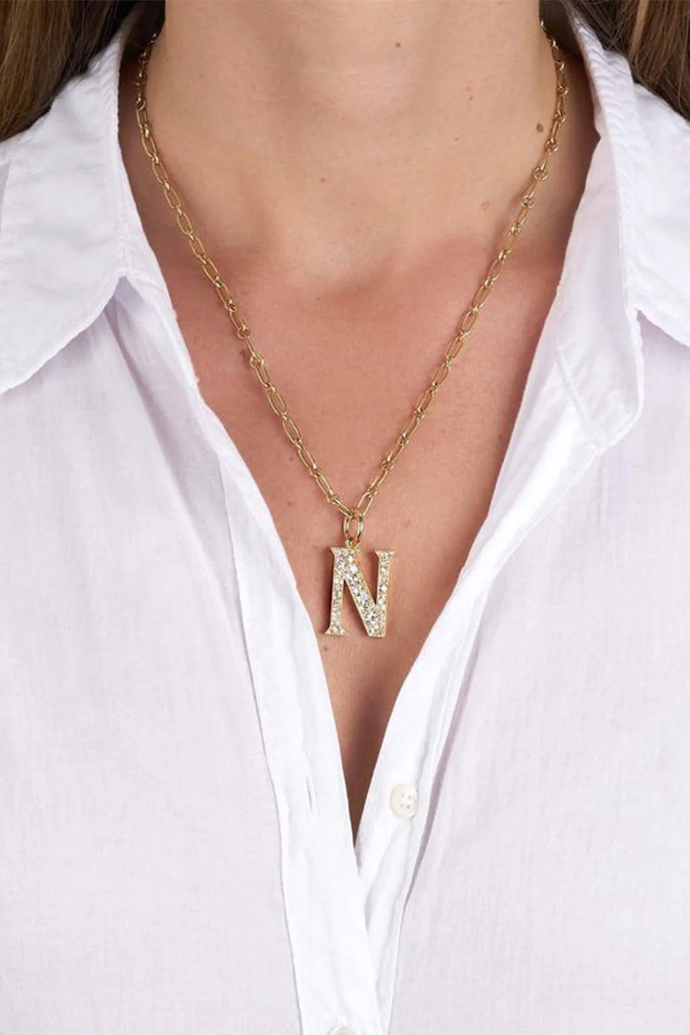 Diamond Initial Pendant - Image 2