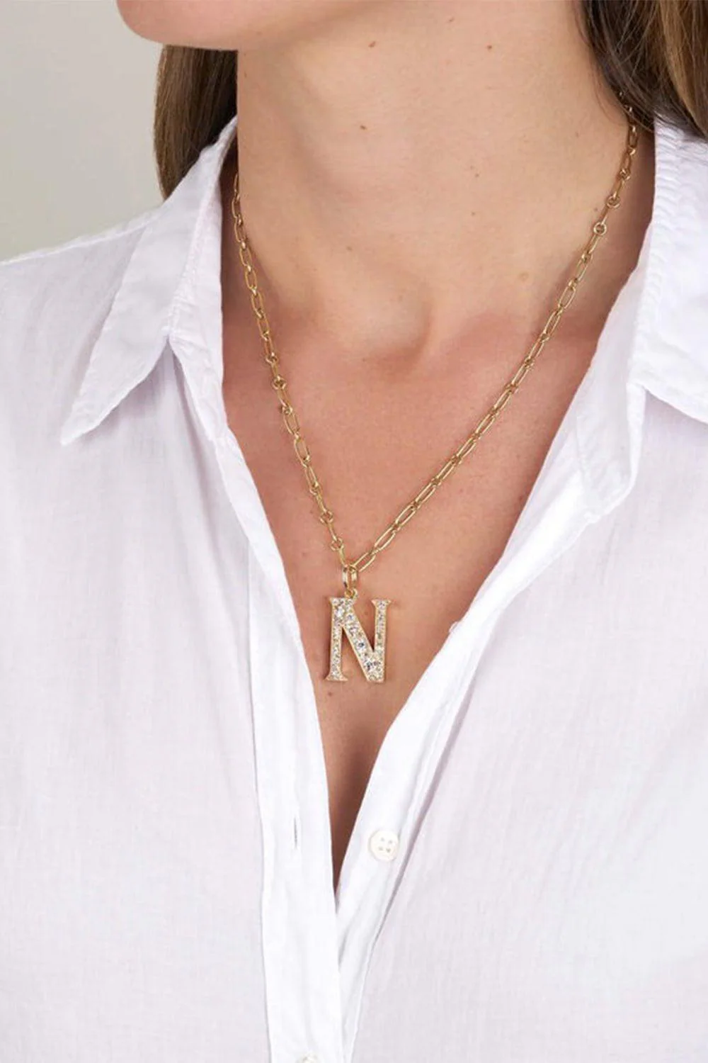 Diamond Initial Pendant - Image 3