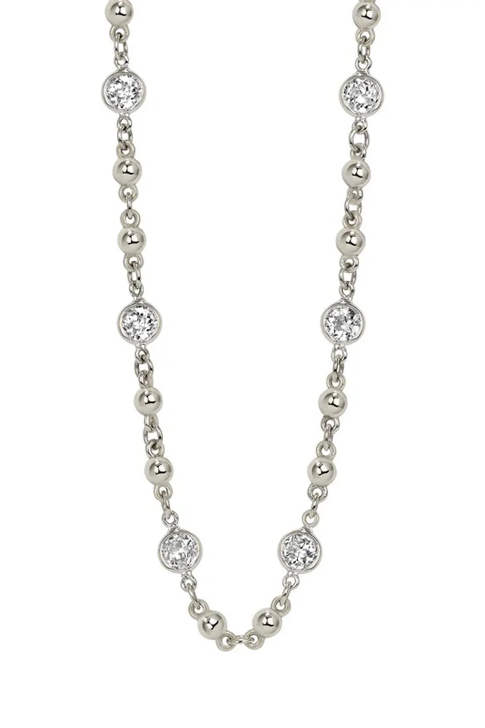 Diamond Rosary Necklace - Platinum