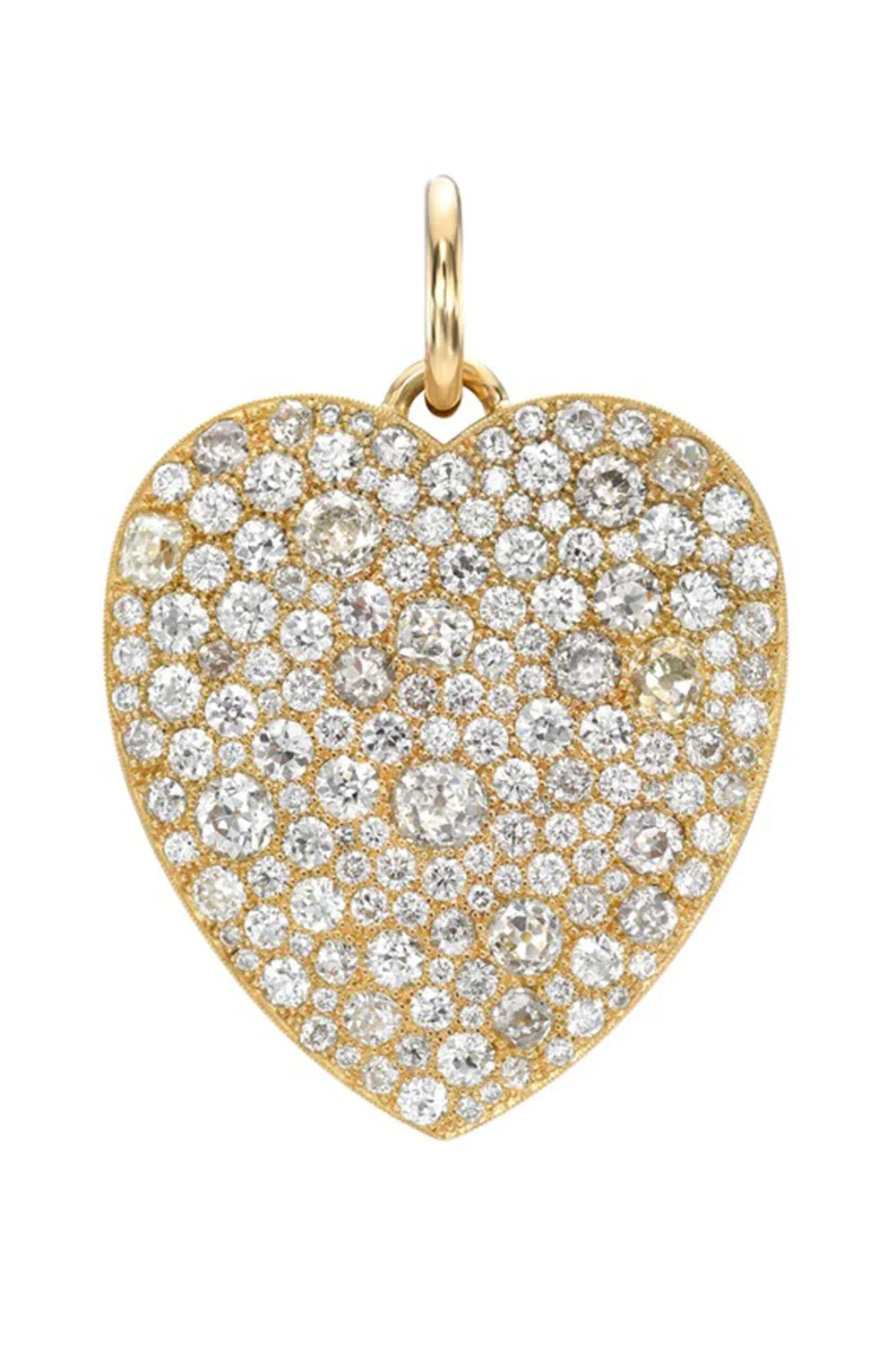 Extra Large Cobblestone Heart Pendant