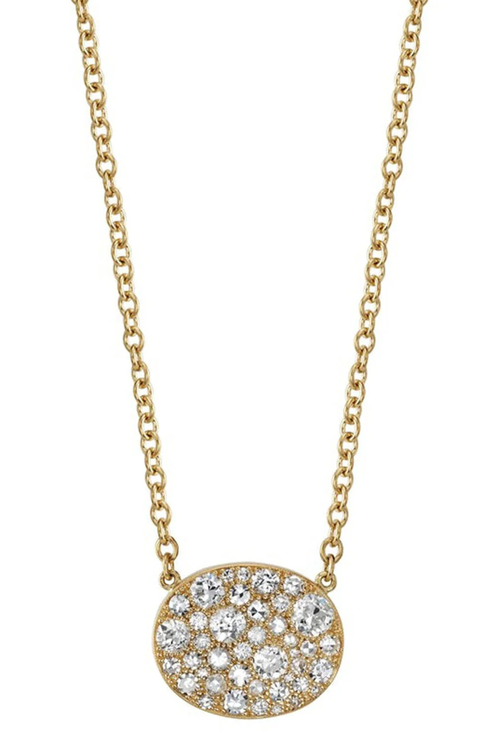 Oval Cobblestone Pendant Necklace