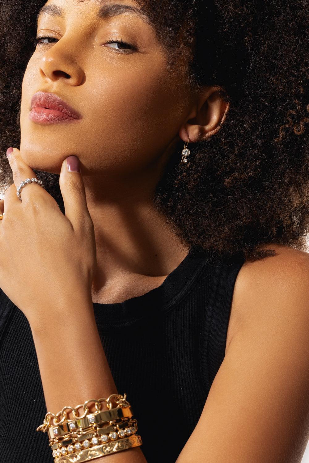 Paloma Double Drop Earrings - Image 3