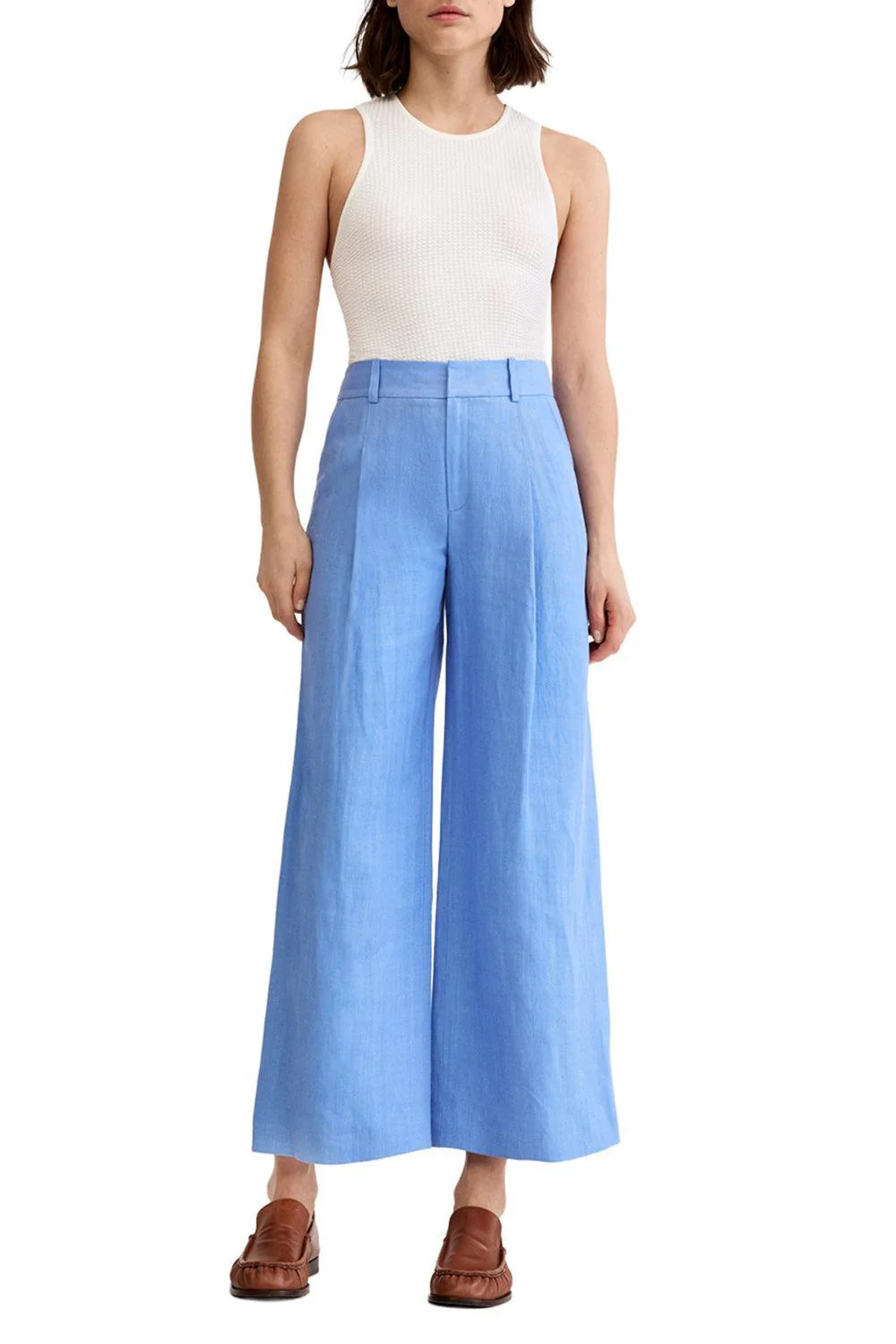 Cropped Pleated Trouser - Image 2