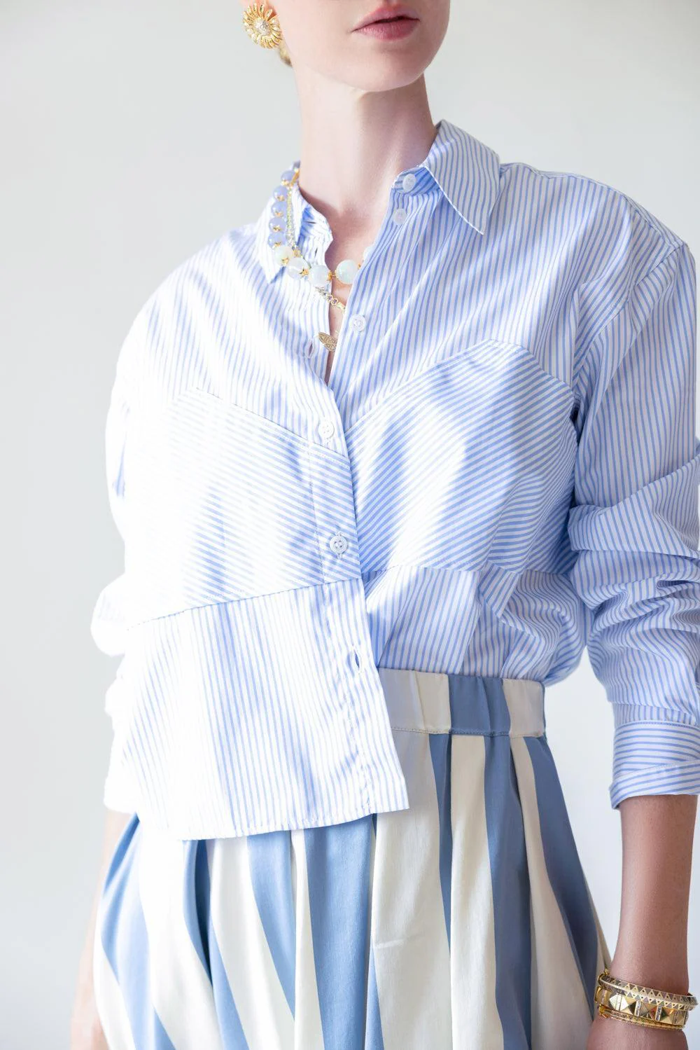 Long Sleeve Crop Shirt - Image 3