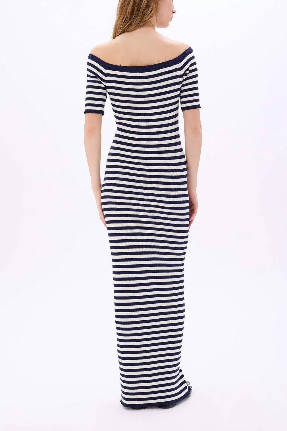 Wide Neck Stripe Dress - Image 3