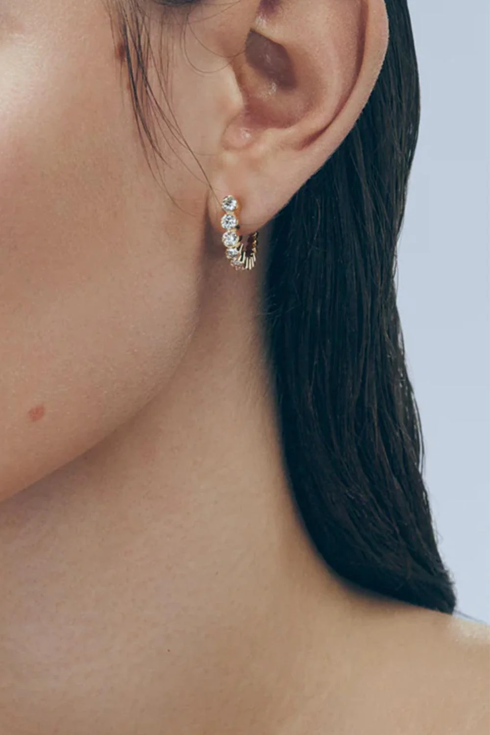 Diamond Boucle Earrings - Image 2