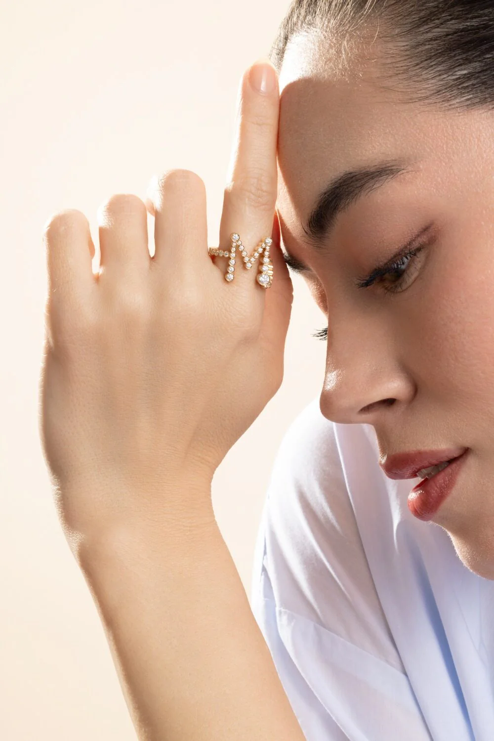Diamond Ensemble Letter Ring - Image 3