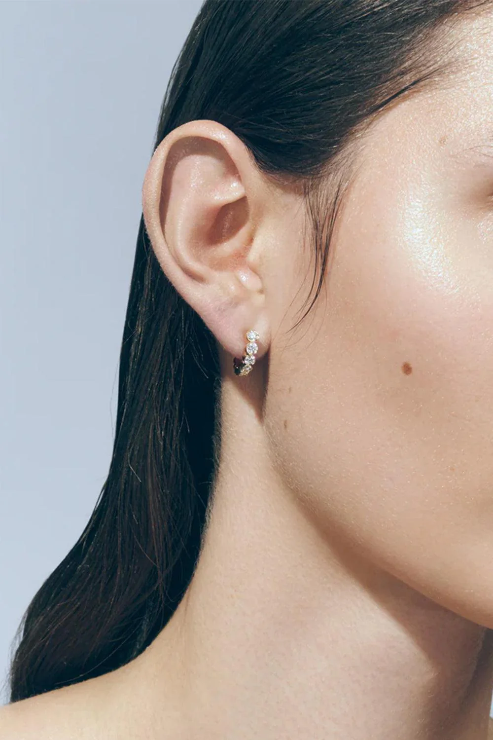 Diamond Petite Boucle Earring - Image 5