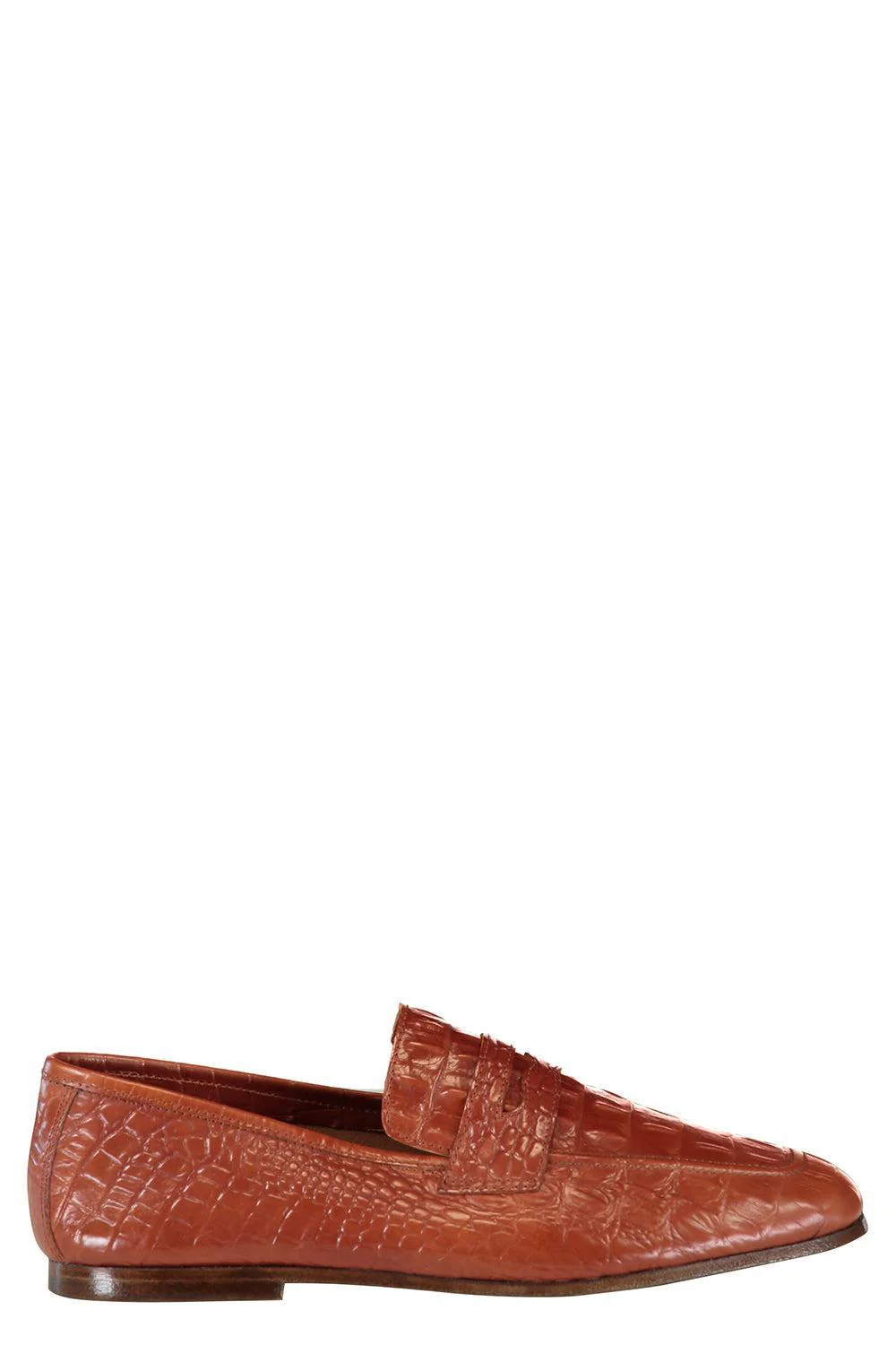 Essenziale Leather Loafer - Brown Embossed
