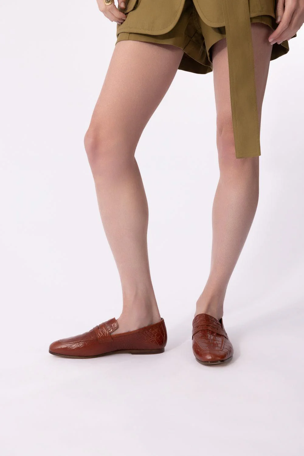 Essenziale Leather Loafer - Brown Embossed - Image 2