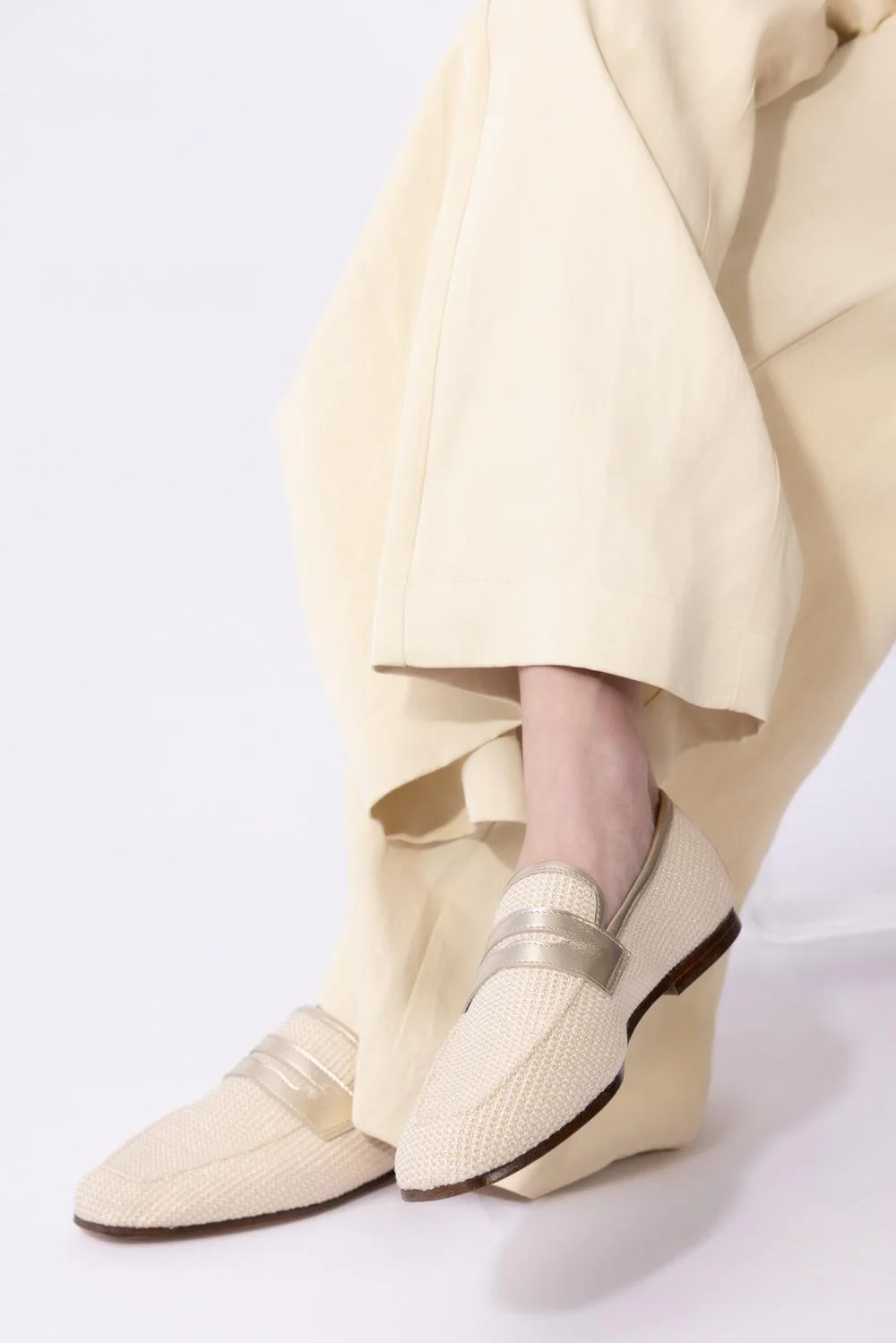 Essenziale Raffia Loafer - Gold - Image 2
