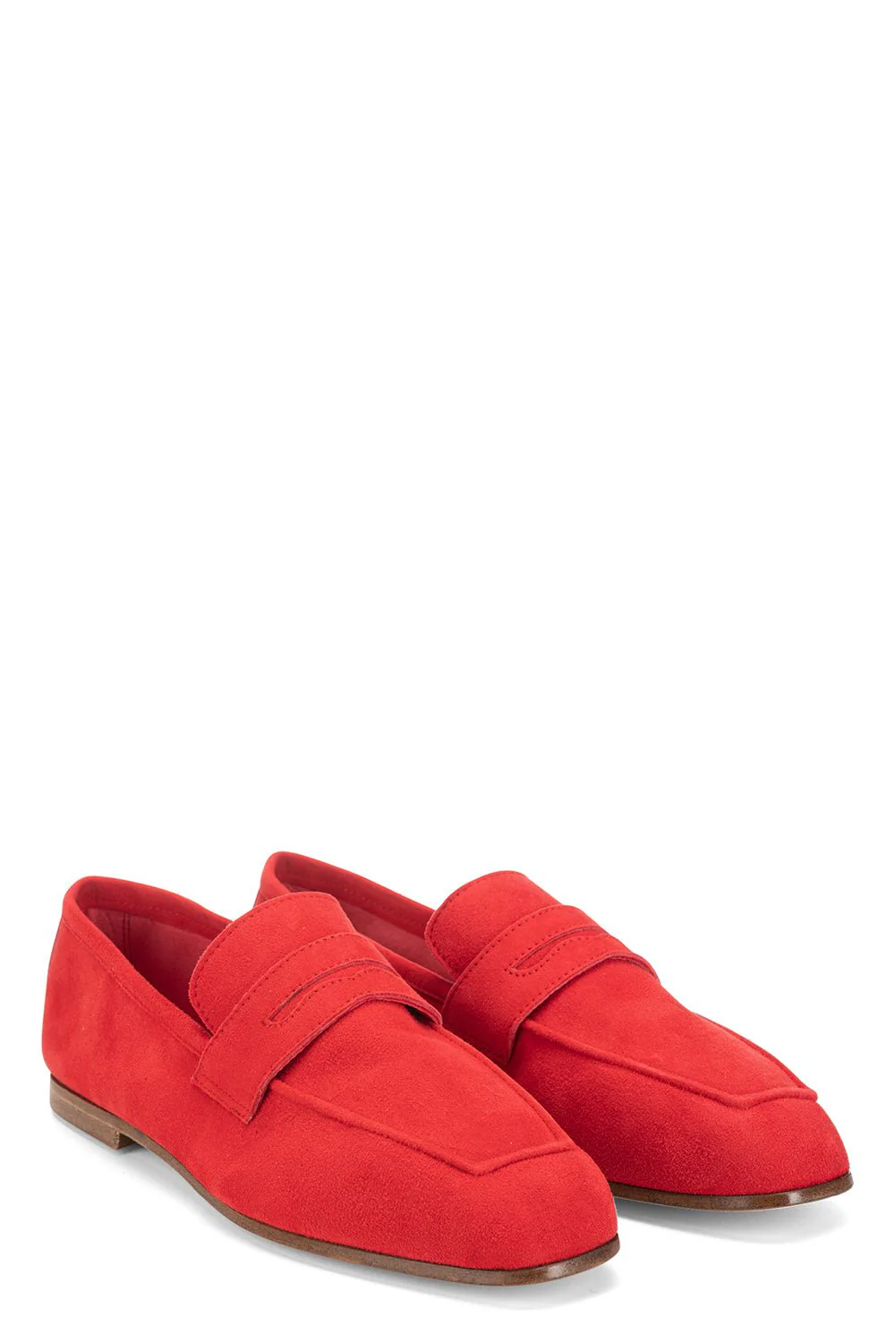 Essenziale Suede Loafer - Red - Image 3