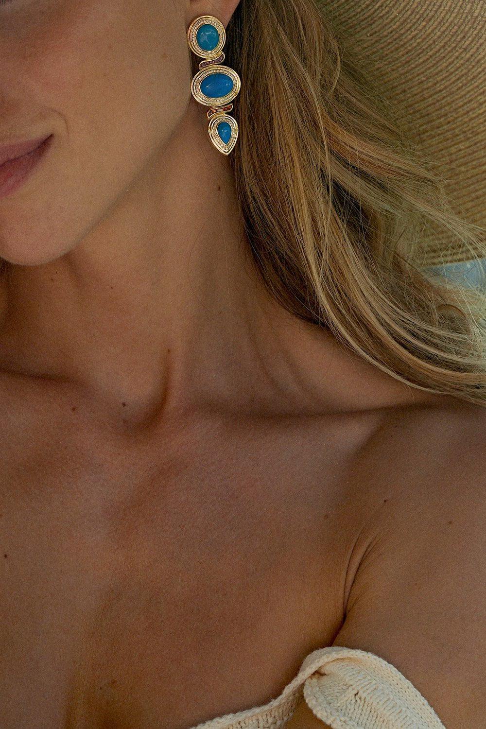 Amalfi Azzuro Drop Earrings - Image 2