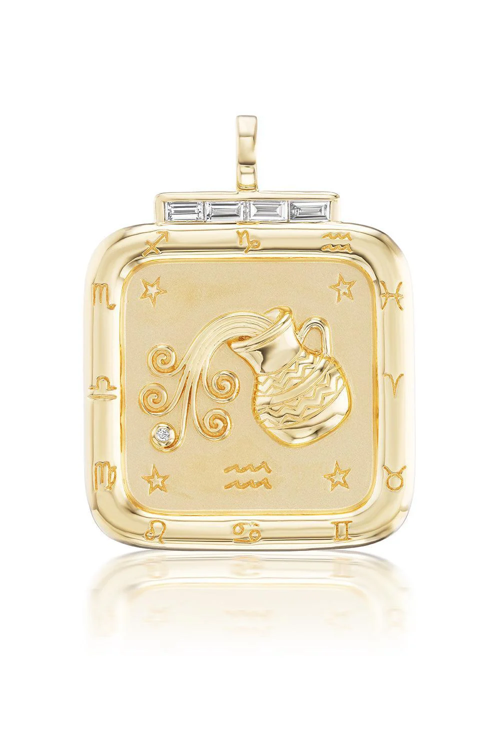 Diamond Aquarius Pendant