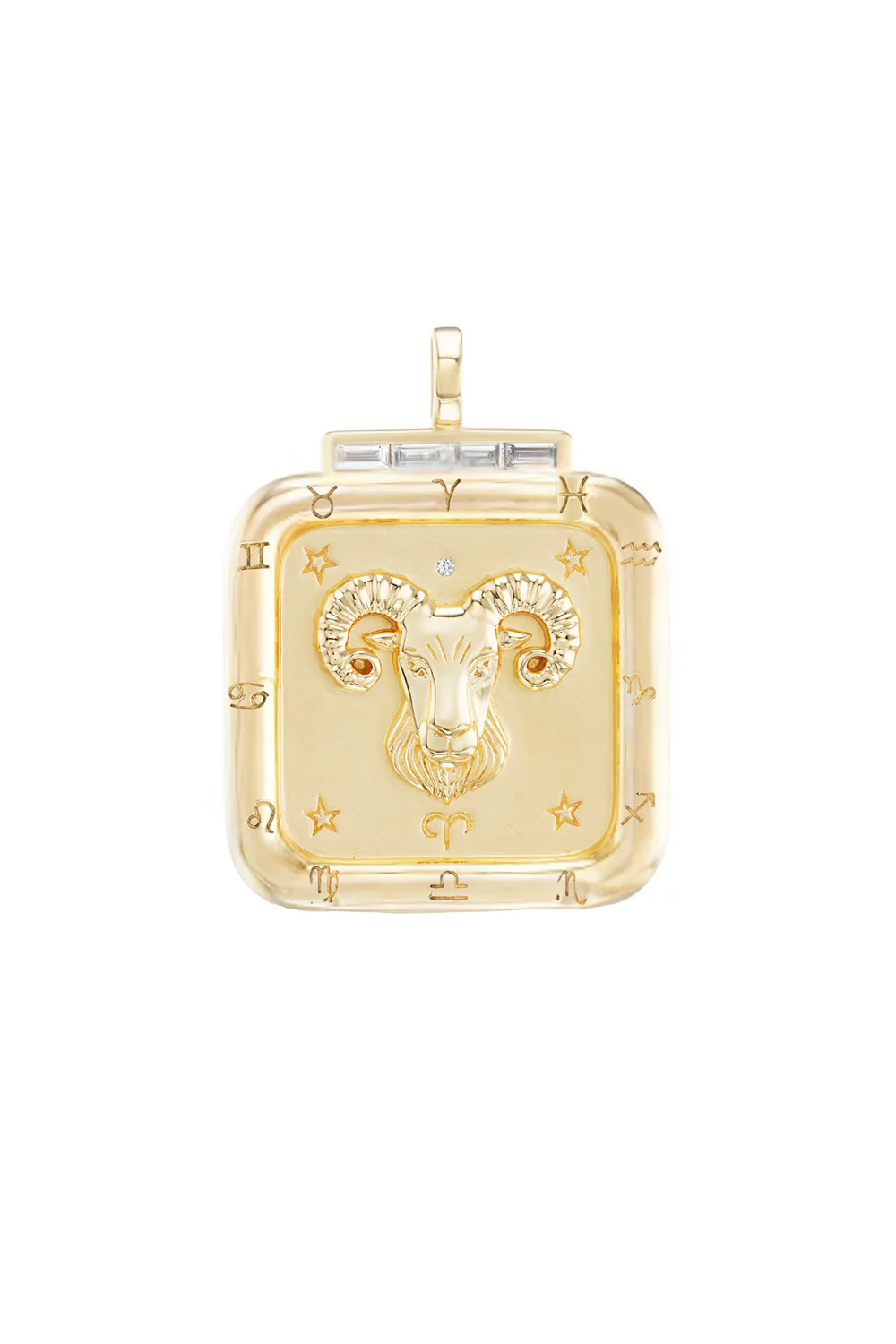 Diamond Aries Zodiac Pendant