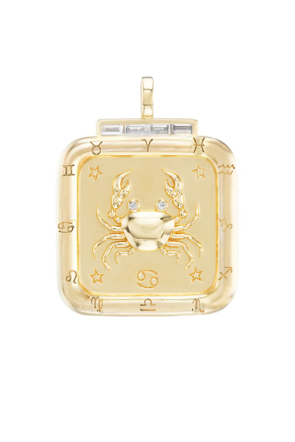 Diamond Cancer Zodiac Pendant