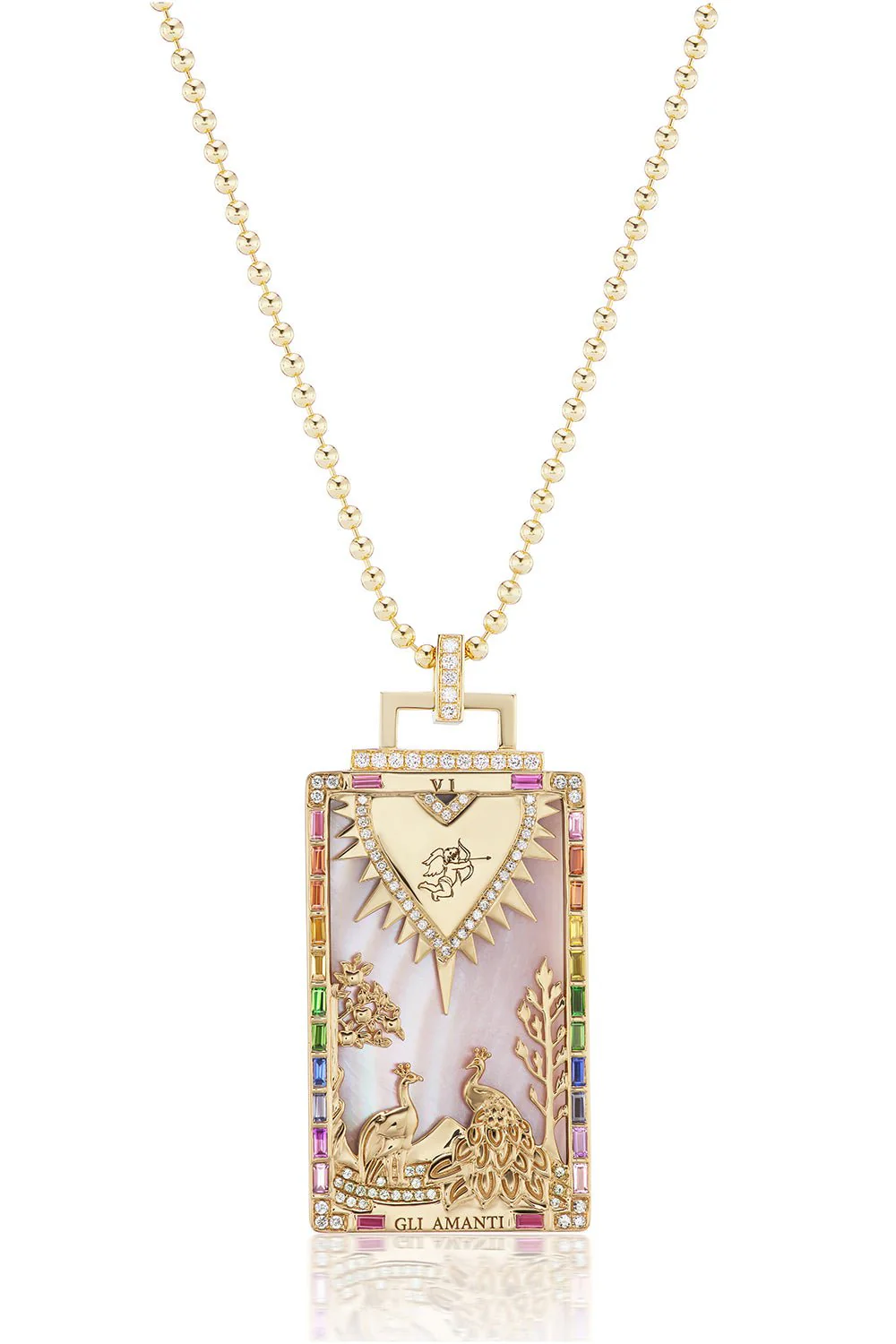 Gli Amanti Tarot Card Necklace