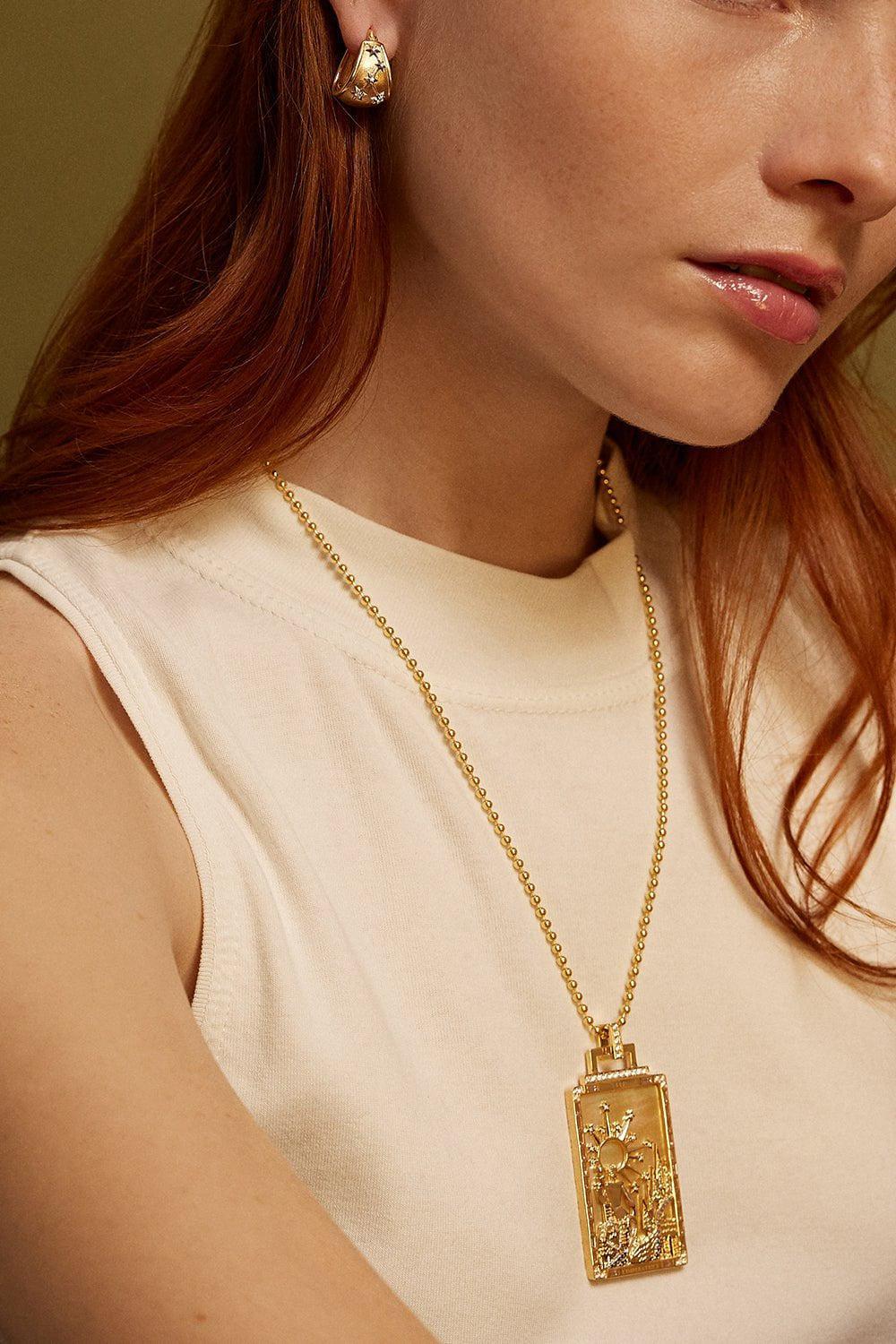 L'Imperatrice Tarot Card Pendant Necklace - Image 2