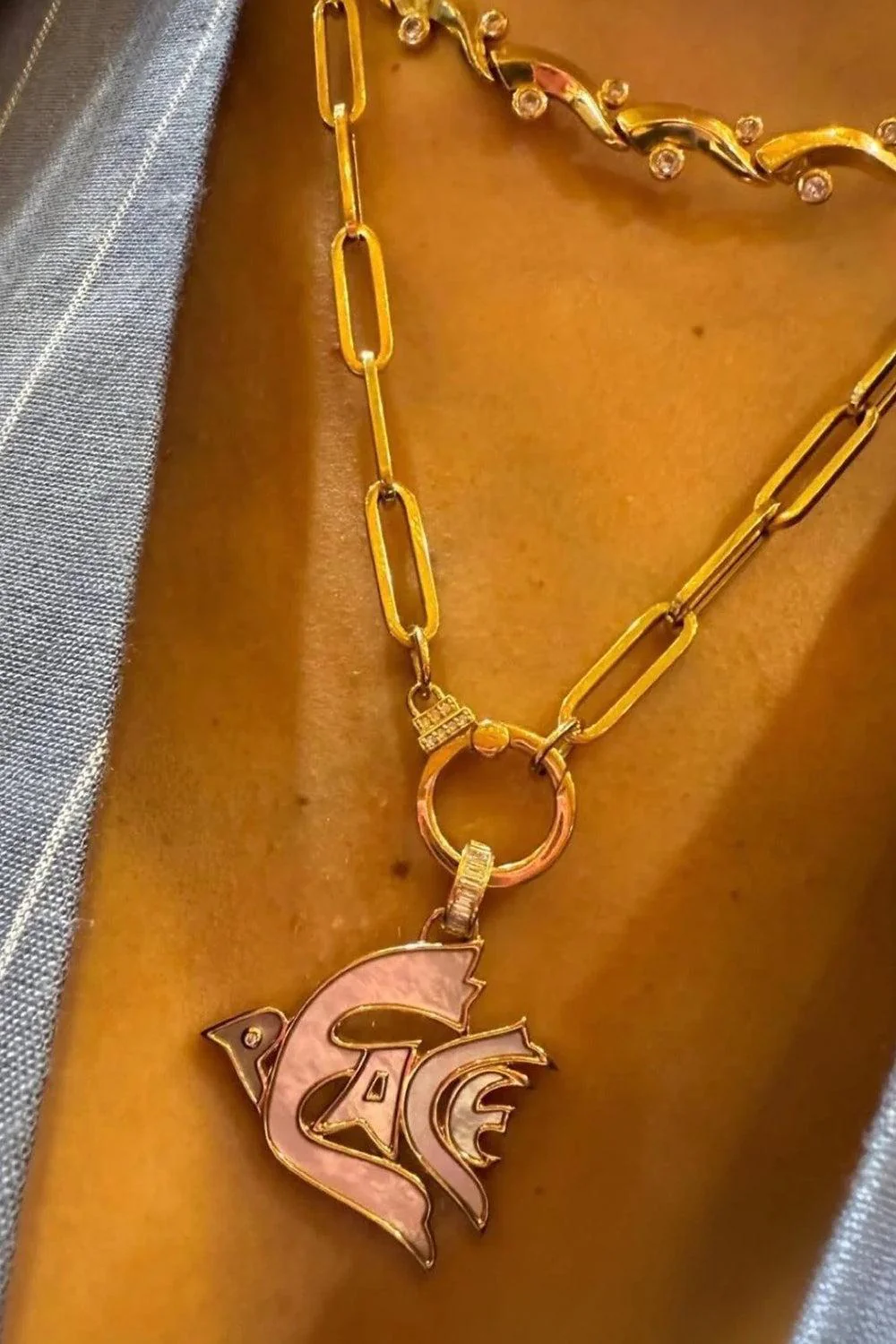 Pearl Peace Dove Pendant - Image 2