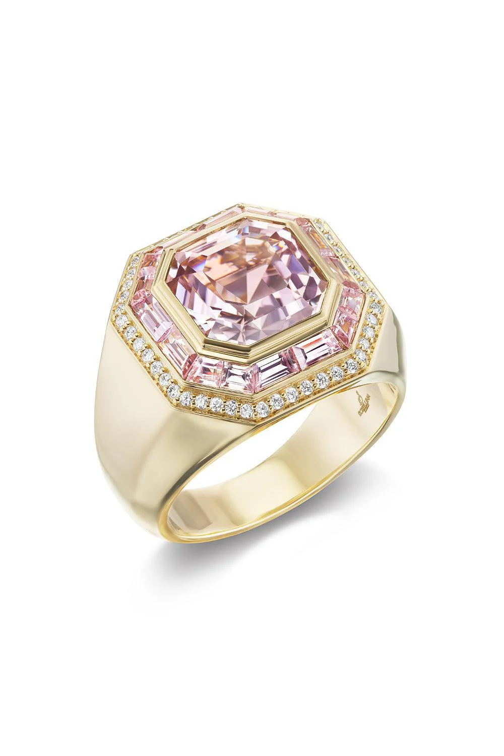 Pink Sapphire Nomad Cocktai Ring - Image 3