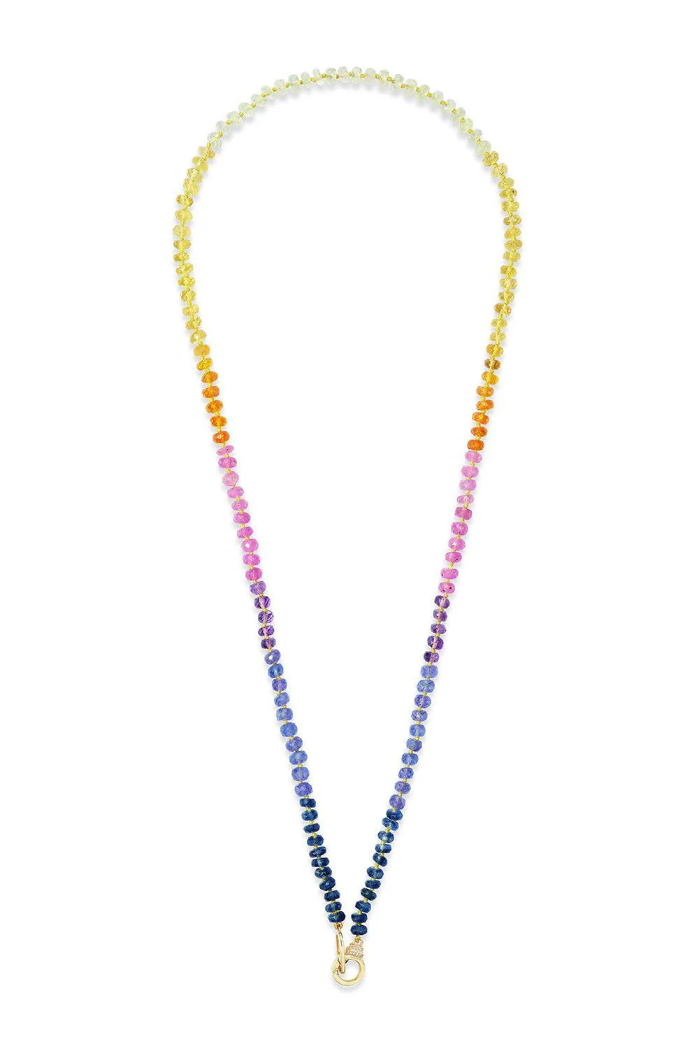 Rainbow Ziggy Beaded Necklace
